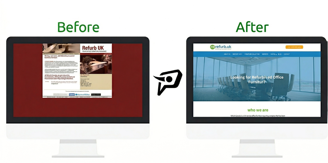 PushPals Website Refresh Service showing modern website design on multiple devices